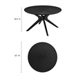 Pemberly Row Round Wood Coffee Table with Ash Wood Veneer in Black
