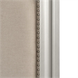 Pemberly Row Upholstered Wood California King Bed in Matte Silver Finish