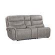 Pemberly Row 3-Piece Manual Reclining Sectional with Hardwood Frame in Gray