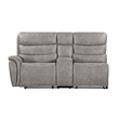 Pemberly Row 3-Piece Manual Reclining Sectional with Hardwood Frame in Gray