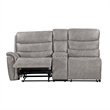 Pemberly Row 3-Piece Manual Reclining Sectional with Hardwood Frame in Gray