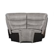Pemberly Row 3-Piece Manual Reclining Sectional with Hardwood Frame in Gray