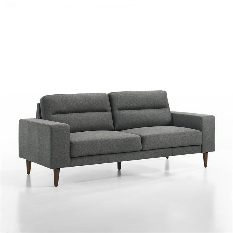 pemberly row gray sofa and chair set with polyester upholstery and foam cushions