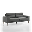 Pemberly Row Gray Sofa and Chair Set with Polyester Upholstery and Foam Cushions