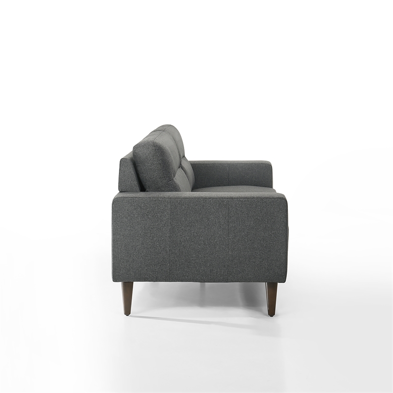 pemberly row gray sofa and chair set with polyester upholstery and foam cushions