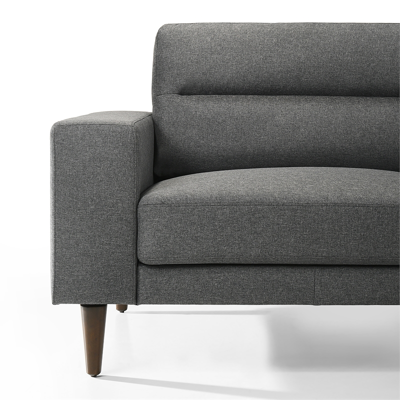pemberly row gray sofa and chair set with polyester upholstery and foam cushions