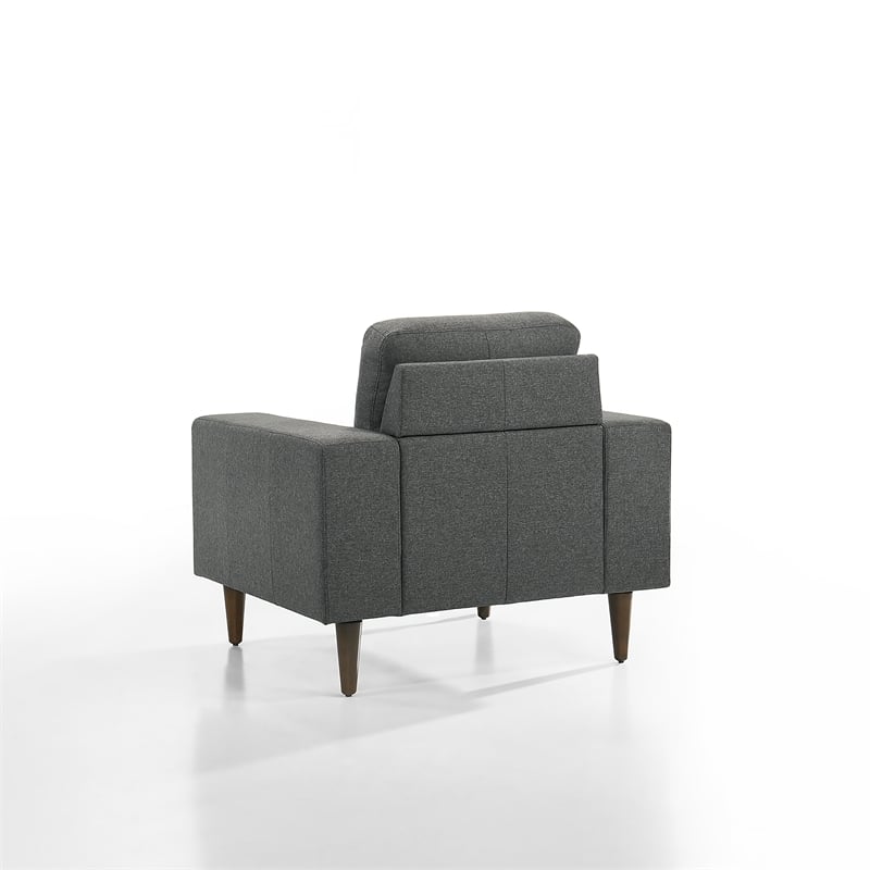 pemberly row gray sofa and chair set with polyester upholstery and foam cushions