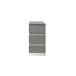 Pemberly Row Paradox Glam 6-Drawer Dresser with Gray Gloss Laminate Finish
