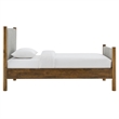 Pemberly Row Heathered Weave Fabric Upholstered Twin Platform Bed - Wheat Walnut