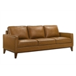 Pemberly Row 3-Piece Leather Living Room Set in Caramel