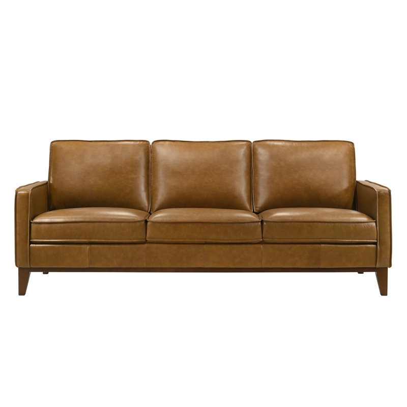 Pemberly Row 3-Piece Leather Living Room Set in Caramel