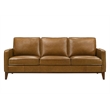 Pemberly Row 3-Piece Leather Living Room Set in Caramel