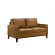 Pemberly Row 3-Piece Leather Living Room Set in Caramel