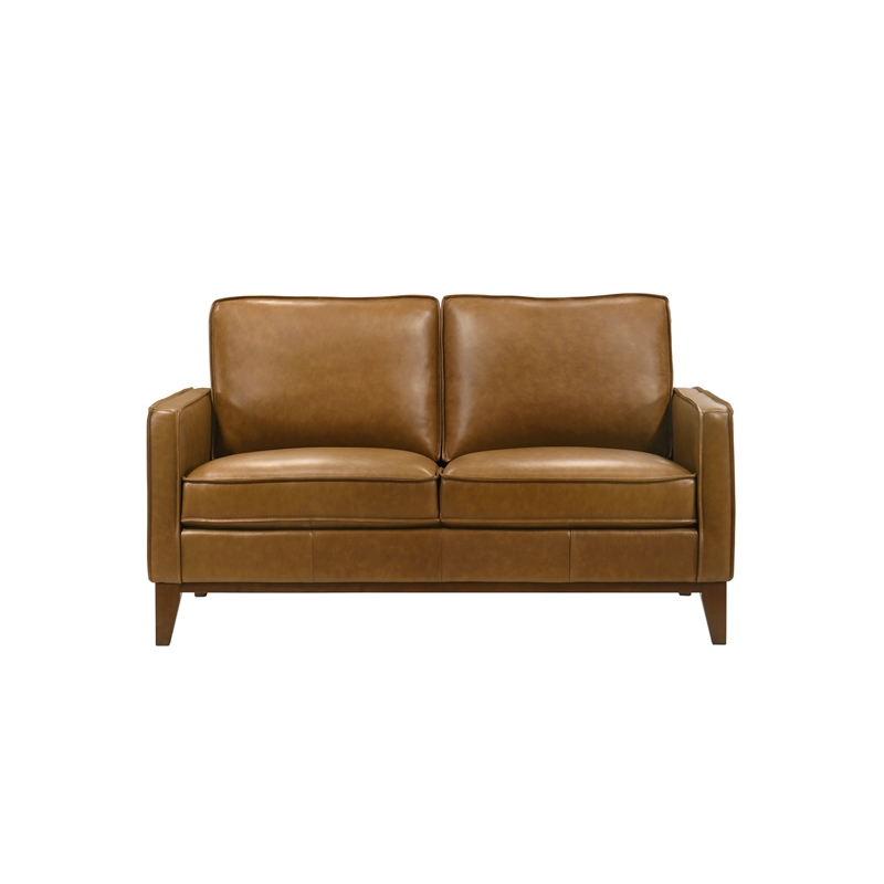 Pemberly Row 3-Piece Leather Living Room Set in Caramel