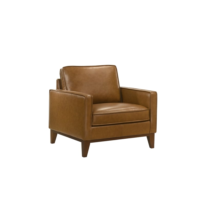 Pemberly Row 3-Piece Leather Living Room Set in Caramel