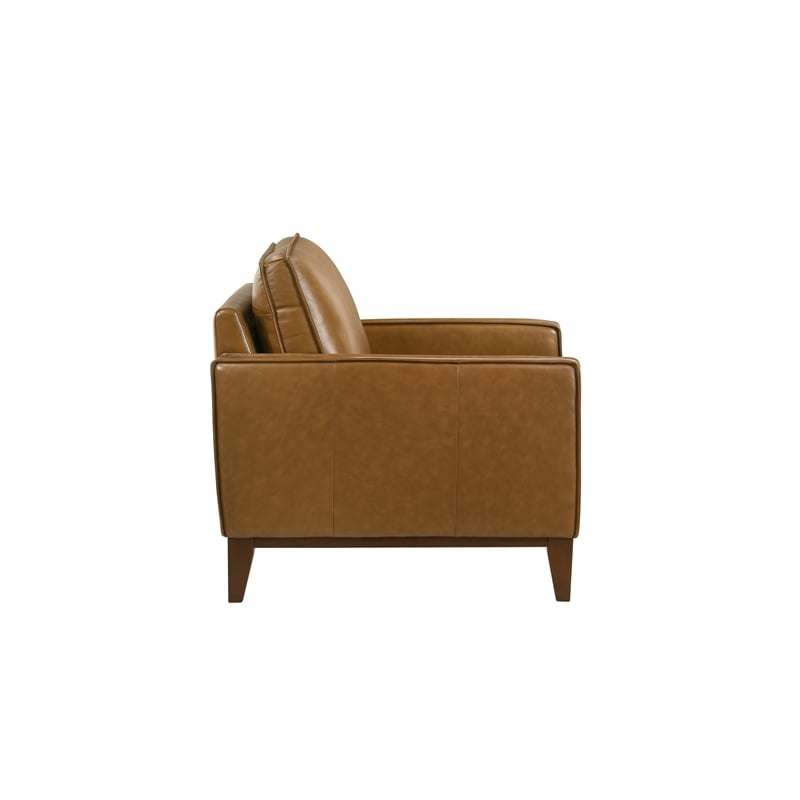 Pemberly Row 3-Piece Leather Living Room Set in Caramel