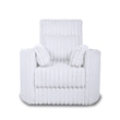 Pemberly Row Fabric Swivel Accent Chair in White