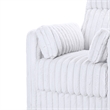 Pemberly Row Fabric Swivel Accent Chair in White