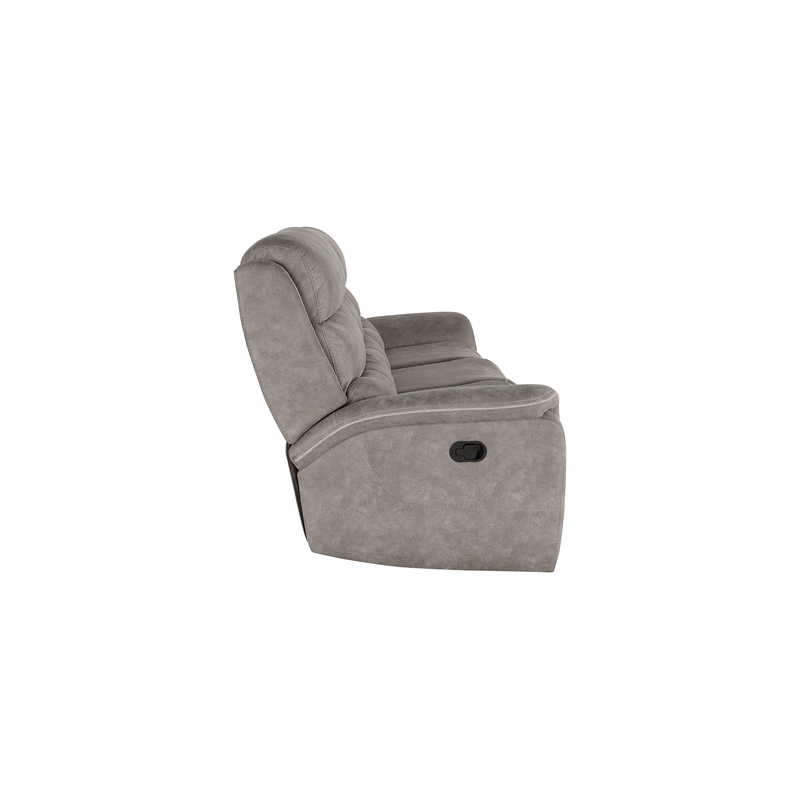 Pemberly Row 2-Piece Fabric Manual Reclining Living Room Set in Gray