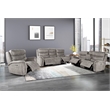 Pemberly Row 3-Piece Fabric Power Living Room Set in Gray with USB Ports
