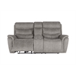 Pemberly Row 3-Piece Fabric Power Living Room Set in Gray with USB Ports