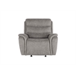 Pemberly Row 3-Piece Fabric Power Living Room Set in Gray with USB Ports