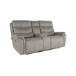 Pemberly Row 3-Piece Fabric Power Living Room Set in Gray with USB Ports
