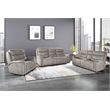 Pemberly Row 3-Piece Fabric Power Living Room Set in Gray with USB Ports