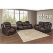Pemberly Row 3-Piece Brown Faux Leather Power Reclining Living Room Set