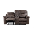 Pemberly Row 3-Piece Fabric Power Living Room Set in Mocha Polyester