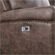 Pemberly Row 3-Piece Fabric Power Living Room Set in Mocha Polyester