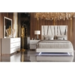Pemberly Row 4-Piece Queen Bedroom Set in Wood with White Finish