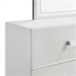 Pemberly Row 7-Piece King Bedroom Set in White Wood with Mylar Accents