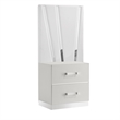 Pemberly Row 7-Piece King Bedroom Set in White Wood with Mylar Accents