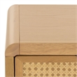 Pemberly Row Wood 1 Drawer Nightstand with Shelf in Natural Finish