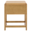 Pemberly Row Wood 1 Drawer Nightstand with Shelf in Natural Finish
