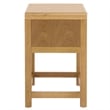 Pemberly Row Wood 1 Drawer Nightstand with Shelf in Natural Finish