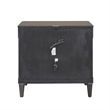 Pemberly Row 3-Drawer Nightstand with USB Ports in Piano Brown Finish