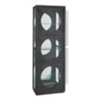 Pemberly Row Side Entry Curio Cabinet in Espresso Brown Wood with Lighting