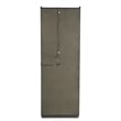 Pemberly Row Side Entry Curio Cabinet in Espresso Brown Wood with Lighting