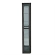 Pemberly Row Side Entry Curio Cabinet in Espresso Brown Wood with Lighting