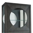 Pemberly Row Side Entry Curio Cabinet in Espresso Brown Wood with Lighting