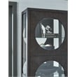 Pemberly Row Side Entry Curio Cabinet in Espresso Brown Wood with Lighting