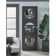 Pemberly Row Side Entry Curio Cabinet in Espresso Brown Wood with Lighting