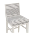 Pemberly Row Set of 2 Counter Stools in White Maple with Gray Upholstery Stripes