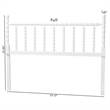 Pemberly Row Edaline Bamboo-Inspired Wood Queen Headboard in White