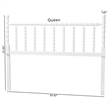 Pemberly Row Edaline Bamboo-Inspired Wood Queen Headboard in White