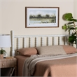 Pemberly Row Edaline Bamboo-Inspired Wood King Headboard in White