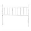 Pemberly Row Edaline Bamboo-Inspired Wood King Headboard in White
