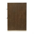 Pemberly Row 28 in Wide Cocoa Brown 2 Drawer Nightstand in Wood